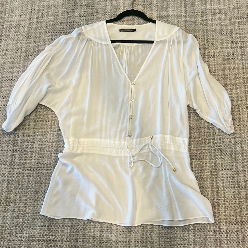 Vix Elegant White Women's Swim Coverup